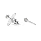 Natural White Diamond Solitaire Stud Push Post Earring in Platinum Overlay Sterling Silver_8778822_3