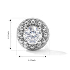 Natural White Diamond Solitaire Stud Push Post Earring in Platinum Overlay Sterling Silver_8778822_4