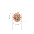 Champagne Diamond Solitaire Stud Push Post Earring in Rose Gold Plated Sterling Silver_8778825_4