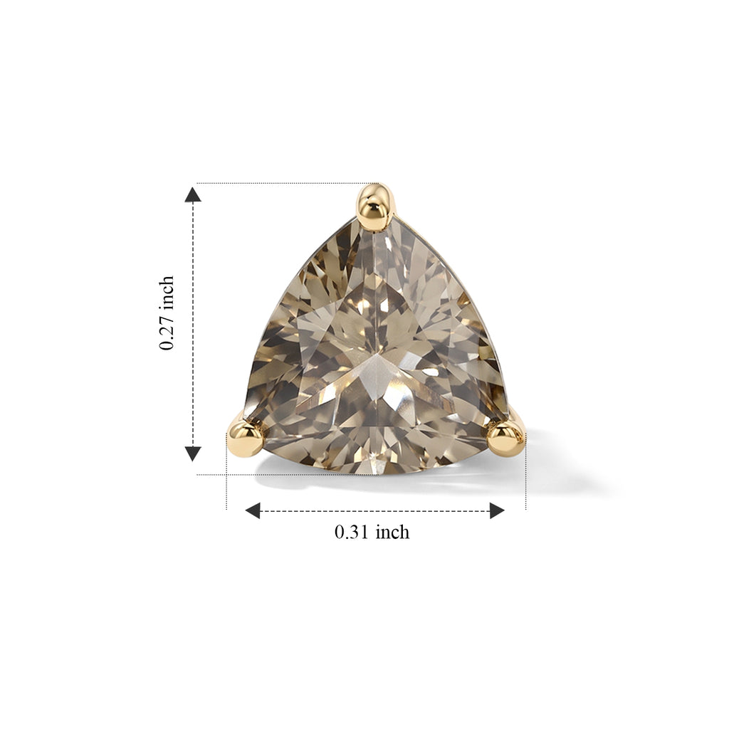 9K Yellow Gold AAA Turkizite Solitaire Stud Earring with Push Post 2.37 Ct._8778847_4