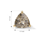 9K Yellow Gold AAA Turkizite Solitaire Stud Earring with Push Post 2.37 Ct._8778847_4