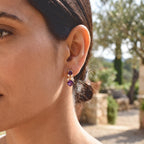 D'Joy - AAA Zambian Amethyst & White Zircon Dangling Earring with Push Post in Yellow Gold Plated Sterling Silver 5.37 Ct._8779091_2