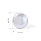 D'Joy - White Keshi Pearl Stud Earring with Push Back in Rhodium Overlay Sterling Silver 10.00 Ct._8779514_3