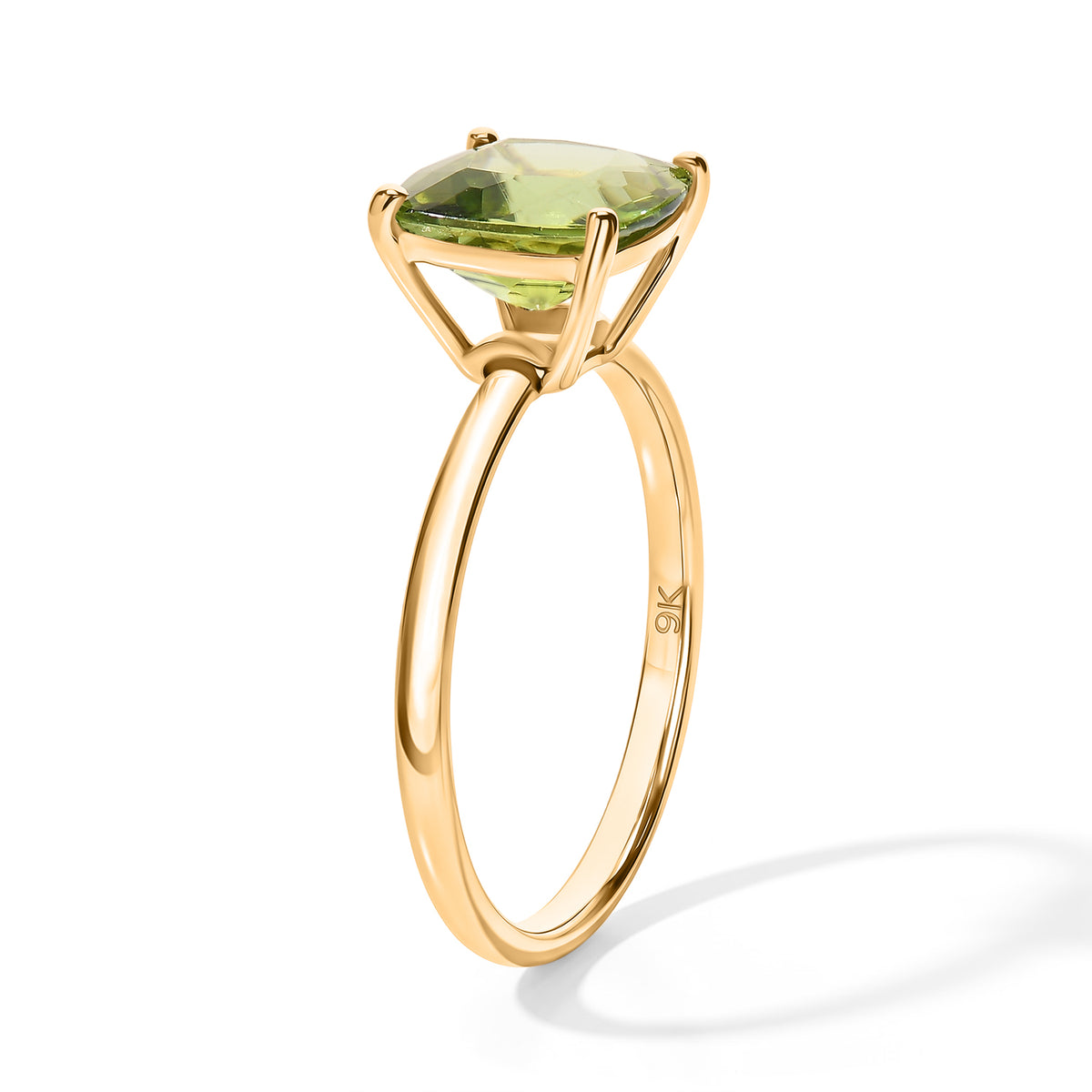 9K Yellow Gold AAA Peridot Solitaire Ring 2.30 Ct. 8779819 3