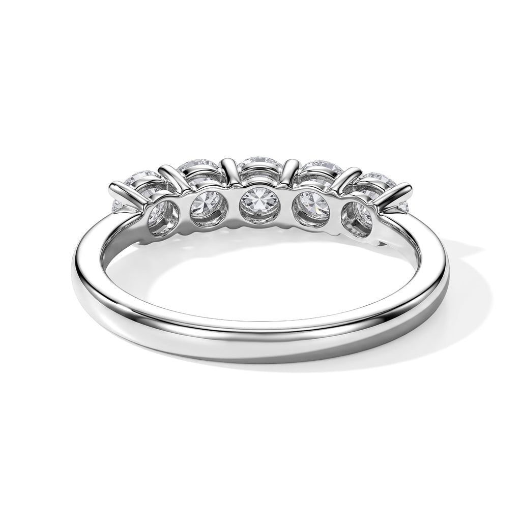 950 Platinum SGL Certified White Diamond 5 Stone Ring 1.00 Ct, Platinum Wt. 4.00 Gms_8780020_4
