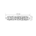 950 Platinum SGL Certified White Diamond 5 Stone Ring 1.00 Ct, Platinum Wt. 4.00 Gms_8780020_5