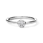 D'Joy - Lab Grown Diamond Cluster Ring in Platinum Overlay Sterling Silver_8780373