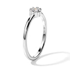 D'Joy - Lab Grown Diamond Cluster Ring in Platinum Overlay Sterling Silver_8780373_3
