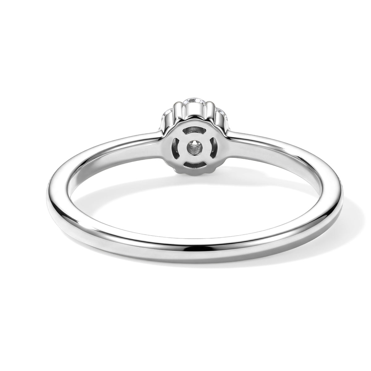 D'Joy - Lab Grown Diamond Cluster Ring in Platinum Overlay Sterling Silver 8780373 4