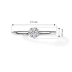 D'Joy - Lab Grown Diamond Cluster Ring in Platinum Overlay Sterling Silver_8780373_6