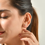 D'Joy - Lab Grown Diamond Cluster Earring with Push Post in Yellow Gold Plated Sterling Silver_8780389_2