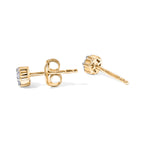 D'Joy - Lab Grown Diamond Cluster Earring with Push Post in Yellow Gold Plated Sterling Silver_8780389_3