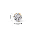 D'Joy - Lab Grown Diamond Cluster Earring with Push Post in Yellow Gold Plated Sterling Silver_8780389_4