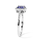 Luxuriant Tanzanite, Lab Grown Diamond Ring in Rhodium OverlaySterling Silver  1.950  Ct._8780593_3