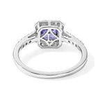 Luxuriant Tanzanite, Lab Grown Diamond Ring in Rhodium OverlaySterling Silver  1.950  Ct._8780593_4