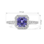 Luxuriant Tanzanite, Lab Grown Diamond Ring in Rhodium OverlaySterling Silver  1.950  Ct._8780593_5