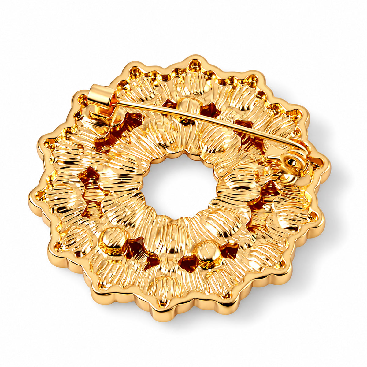 Black Crystal Floral Design Brooch 8780598 3