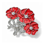 White Crystal Poppy Flower Brooch with Magnet 1.50 Ct._8780600_2