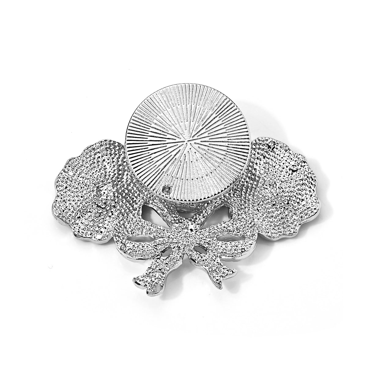 White Crystal Poppy Flower Brooch with Magnet 1.50 Ct. 8780600 3