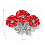 White Crystal Poppy Flower Brooch with Magnet 1.50 Ct._8780600_5