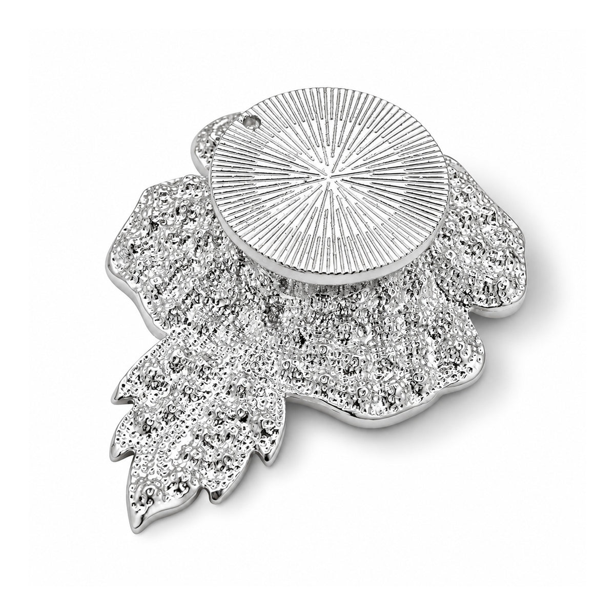 Black Crystal Poppy Flower Brooch with Magnet 8780604 3