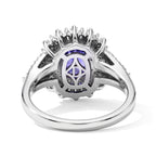 D'joy Tanzanite, Moissanite Ring in Rhodium OverlaySterling Silver  3.100  Ct._8780672_4