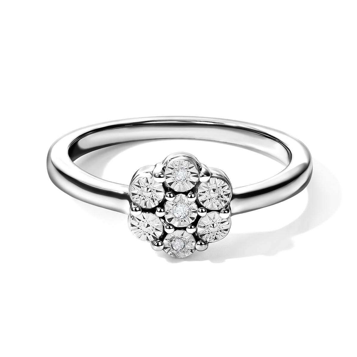 EverTrue - Natural White Diamond Cluster Ring 8780820 0