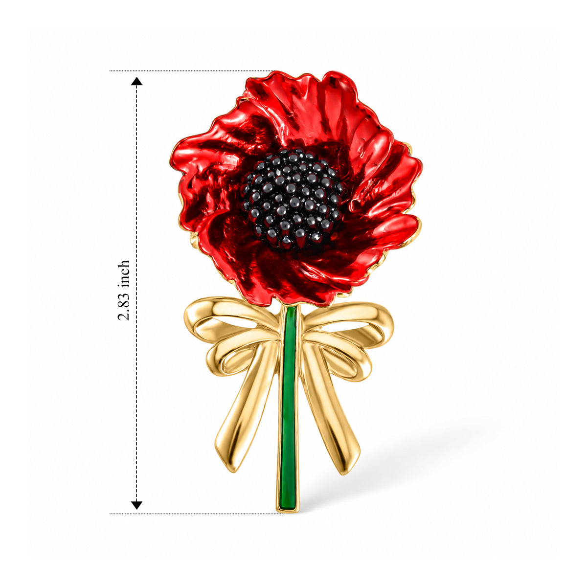 Poppy Flower Brooch with Magnet 8780828 5