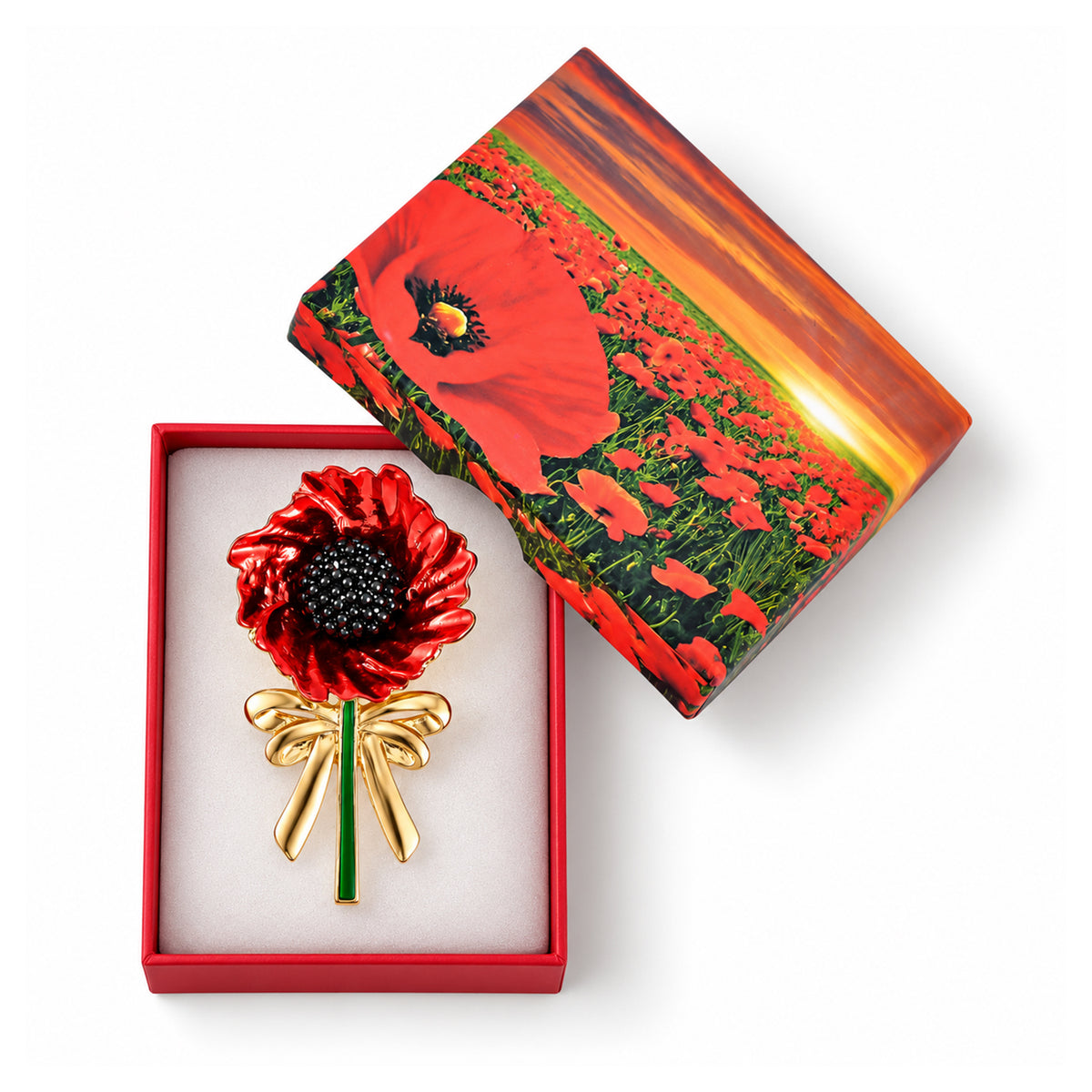 Poppy Flower Brooch with Magnet 8780828 6