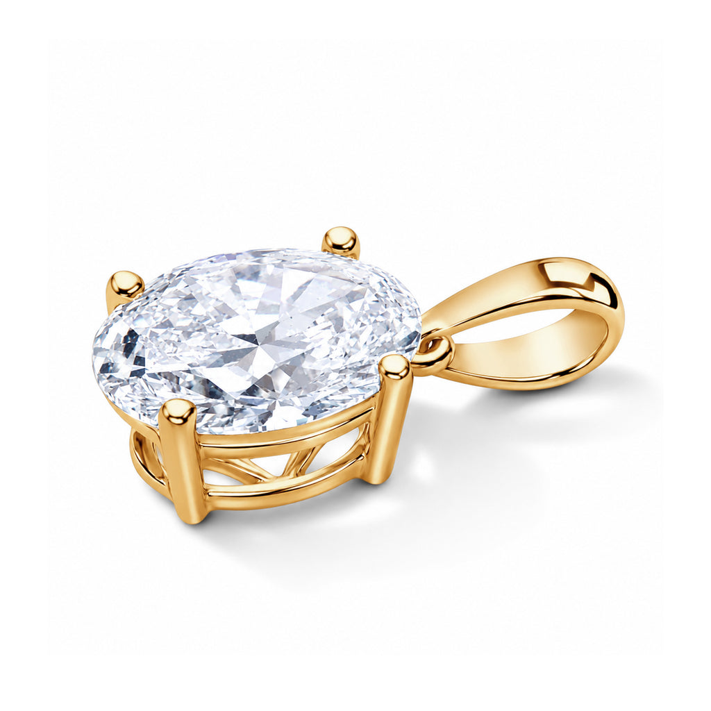 Luxuriant - 18K Yellow Gold SGL Certified Lab Grown Diamond (VS/E-F) Pendant with Free Chain 2.00 Ct._8780835_4