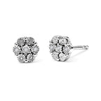 EverTrue White Diamond Cluster Earring Pure Yellow Brass  0.020  Ct._8780928