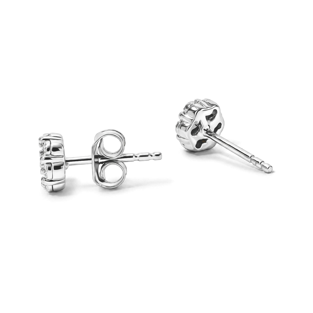 EverTrue - Natural White Diamond Cluster Earring with Push Post 8780928 3