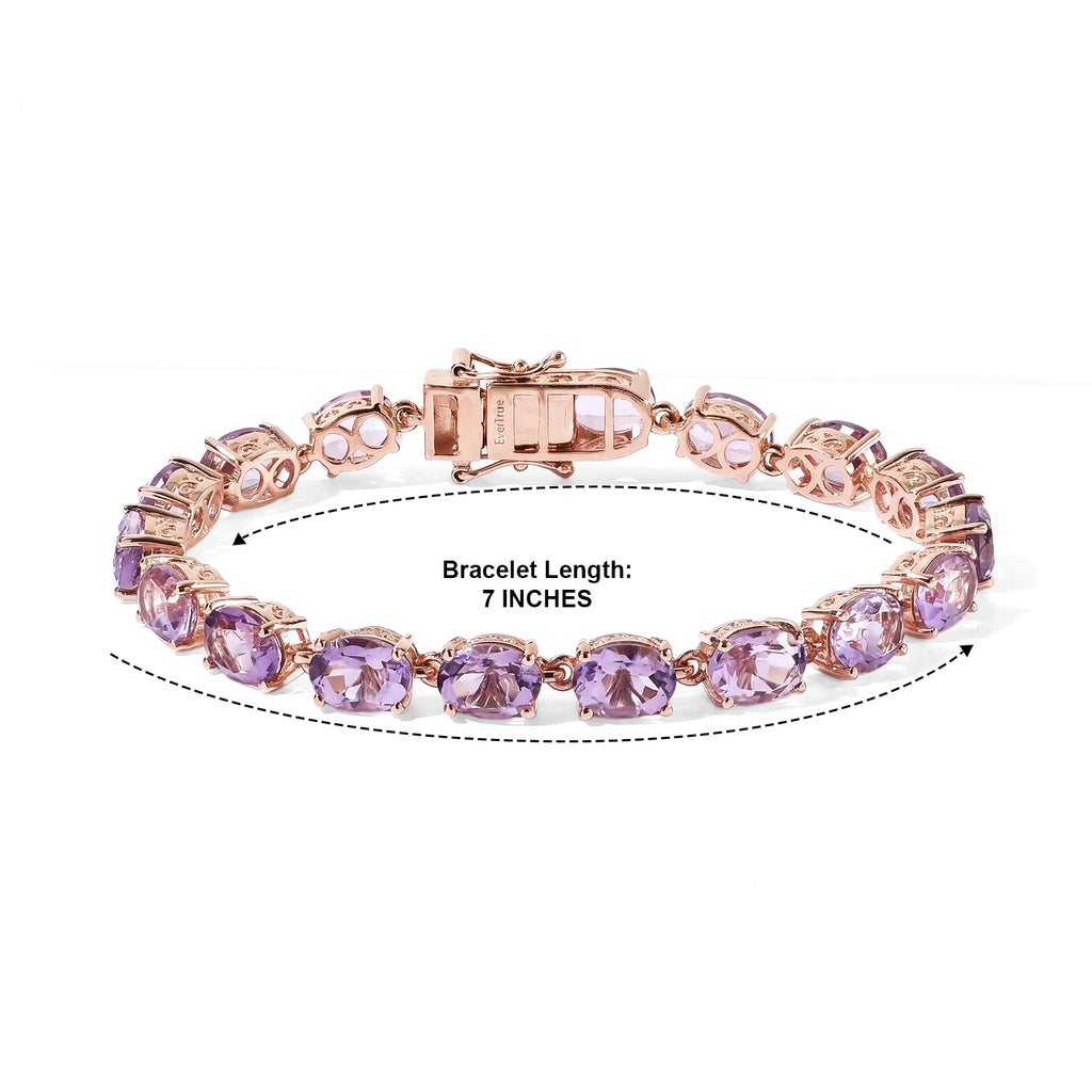 EverTrue - Rose De France Amethyst Bracelet (Size - 7) 21.62 Ct._8780993_4