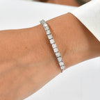 D'Joy - White Diamond Adjustable Bracelet (Size - 9.5) in Platinum Overlay Sterling Silver_8781706_1