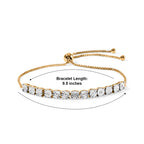 D'Joy - White Diamond Adjustable Bracelet (Size - 9.5) in Yellow Gold Plated Sterling Silver_8781757_4