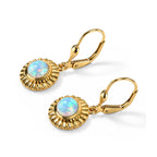D'Joy - AAA Ethiopian Opal Solitaire Earring with Lever Back in Yellow Gold Plated Sterling Silver  1.166  Ct._8781826_3