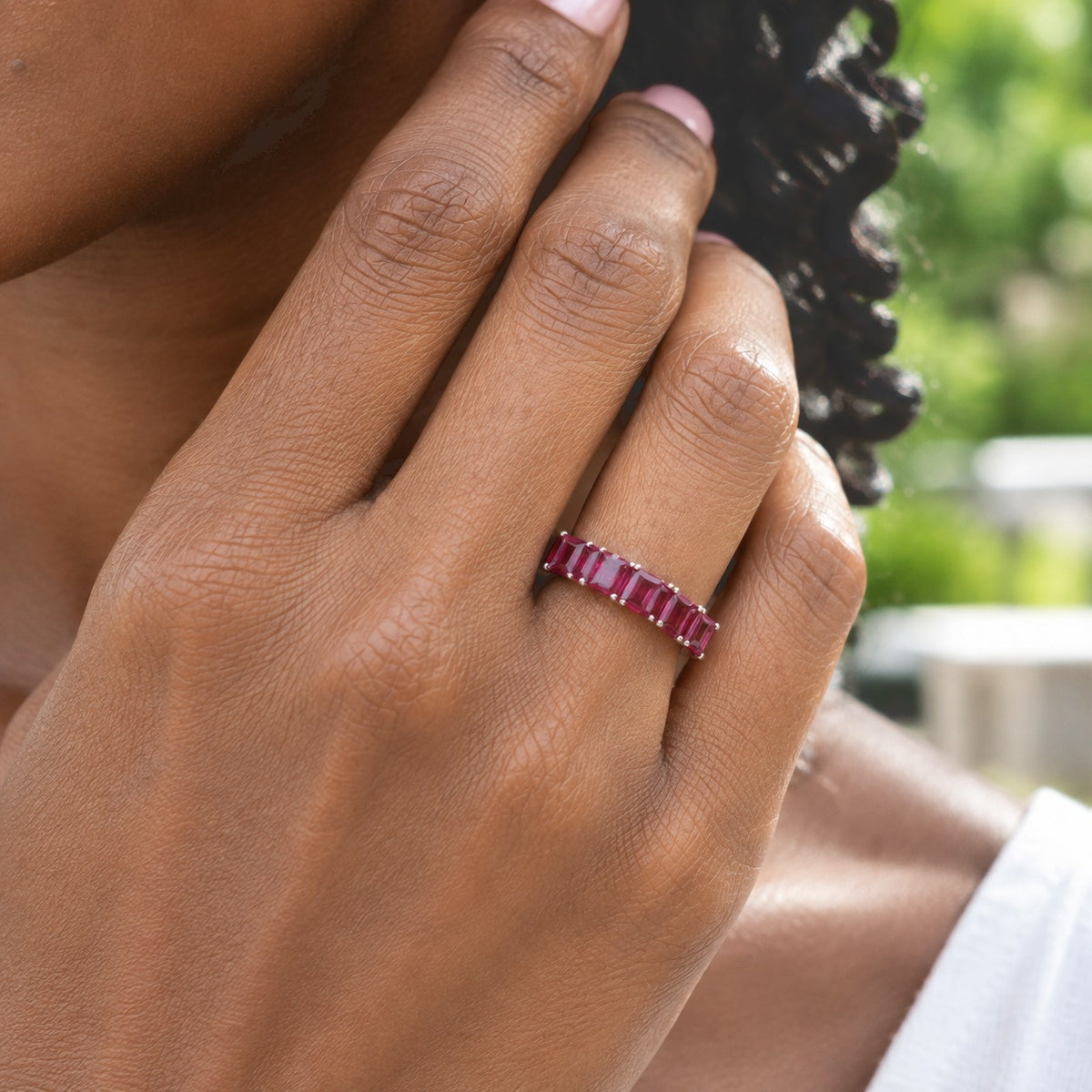 9K Yellow Gold Rubellite 5 Stone Ring 1.90 Ct. 8782196 1
