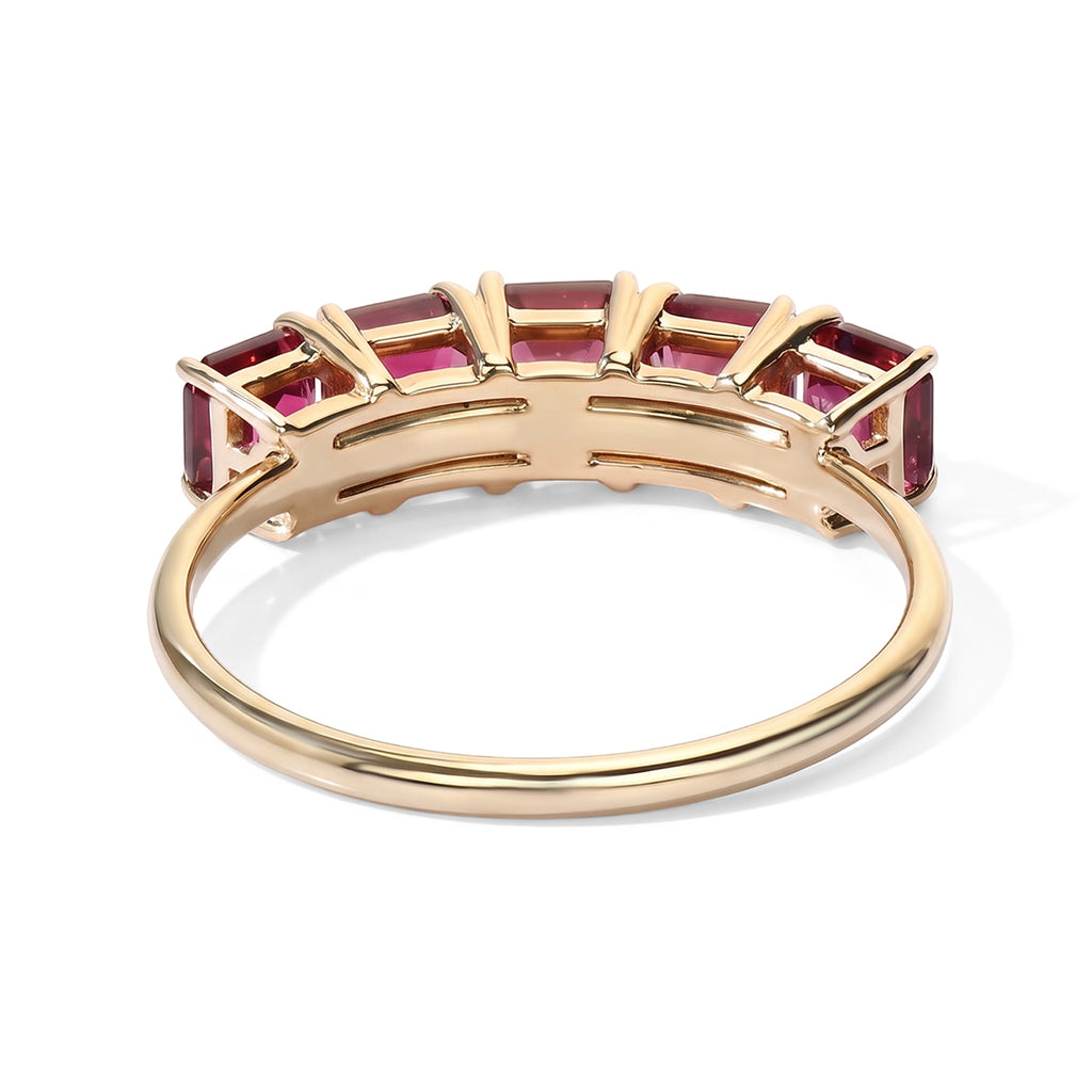9K Yellow Gold AA Rubellite 5 Stone Ring, Gold Wt.1.3 Gms  1.925  Ct._8782196_4