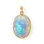 Luxoro 9K Yellow Gold AAAA Ethiopian Opal Solitaire Pendant, Gold Wt.1.24 Gms  15.865  Ct._8782258