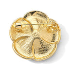 White Crystal & Resin Poppy Flower Brooch_8782265_3