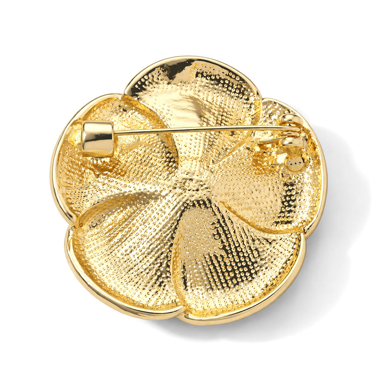 White Crystal &amp; Resin Poppy Flower Brooch 8782265 3