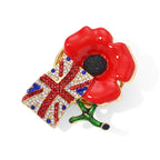 Multi Color Crystal Poppy Flower Brooch with Magnet_8782266