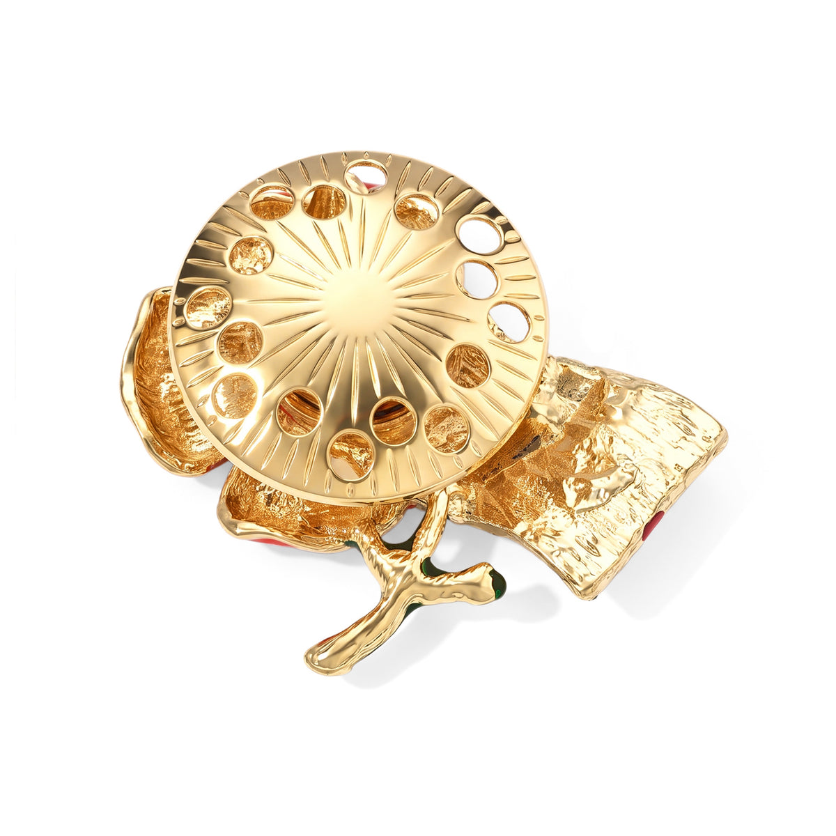 Multi Color Crystal Poppy Flower Brooch with Magnet 8782266 3