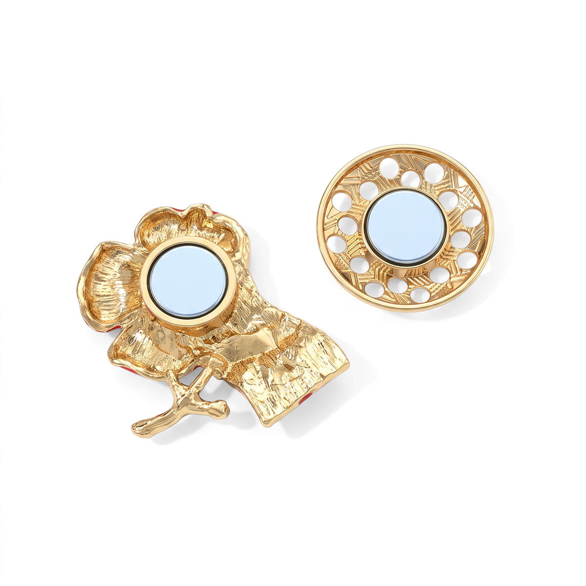 Multi Color Crystal Poppy Flower Brooch with Magnet 8782266 4