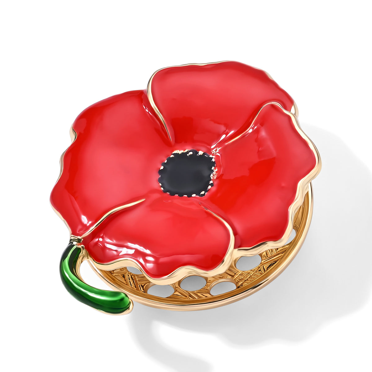 Poppy Flower Brooch with Magnet 8782267 2