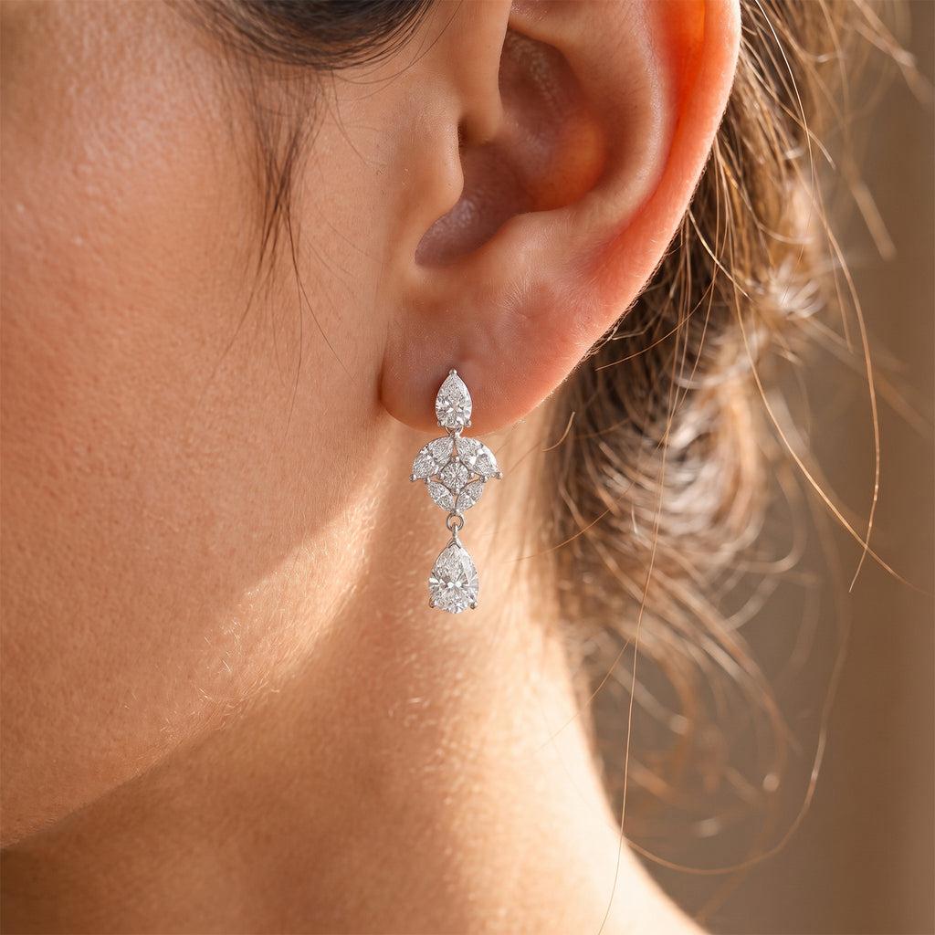 D'joy Moissanite Dangling Earring in Rhodium OverlaySterling Silver  4.840  Ct._8782508_1