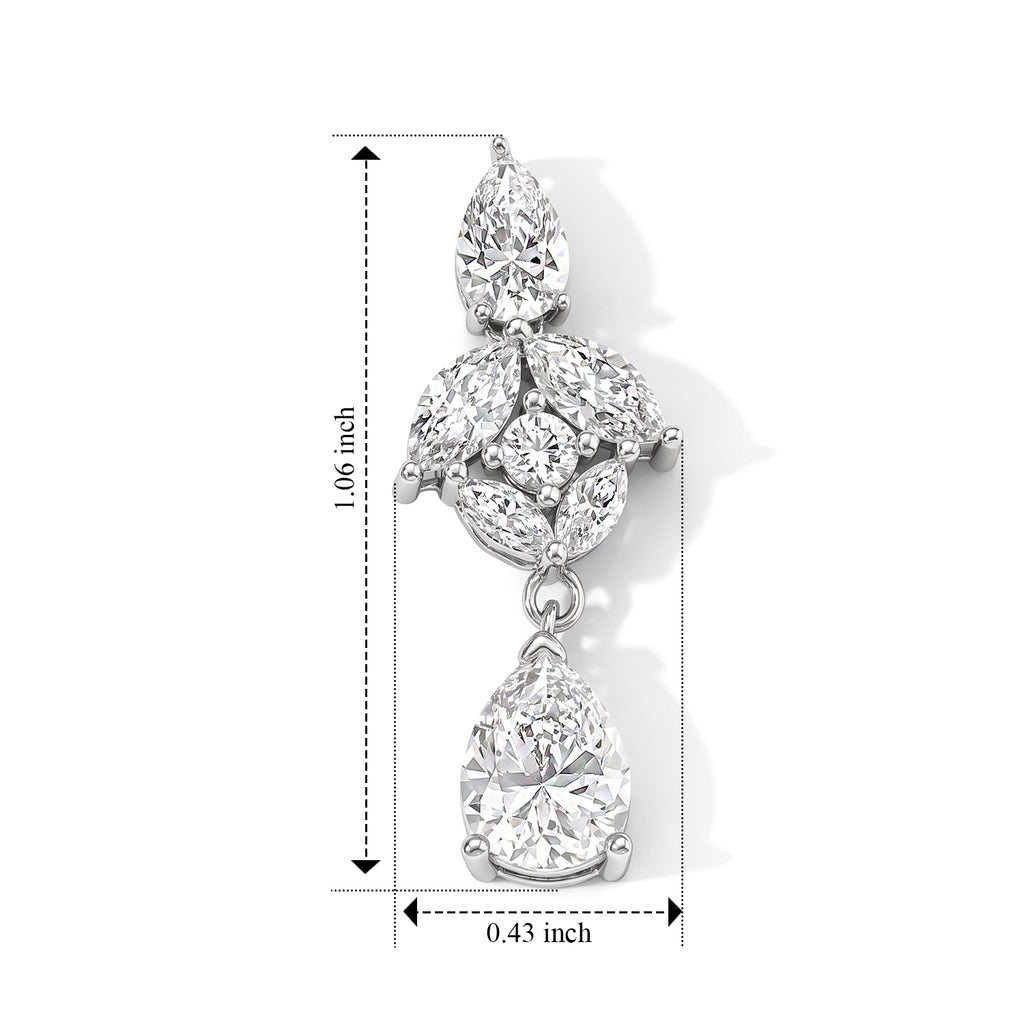 D'joy Moissanite Dangling Earring in Rhodium OverlaySterling Silver  4.840  Ct._8782508_5
