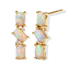 D'joy Ethiopian Opal, White Zircon Fancy Earring Sterling Silver  1.362  Ct._8782628