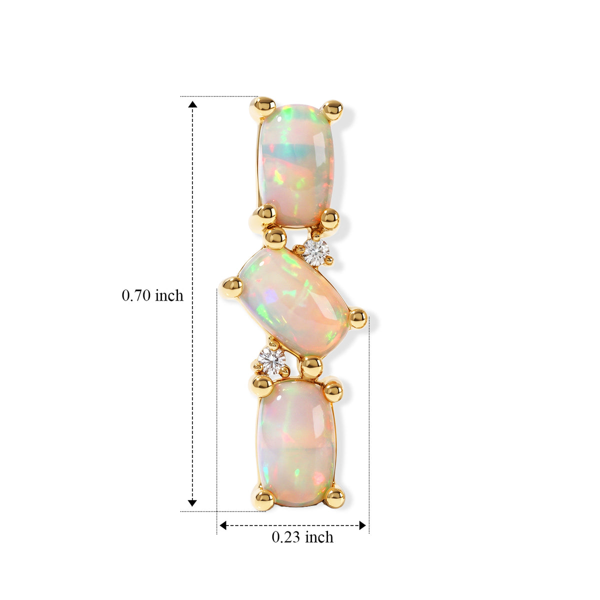 D'joy Ethiopian Opal, White Zircon Fancy Earring Sterling Silver  1.362  Ct. 8782628 4