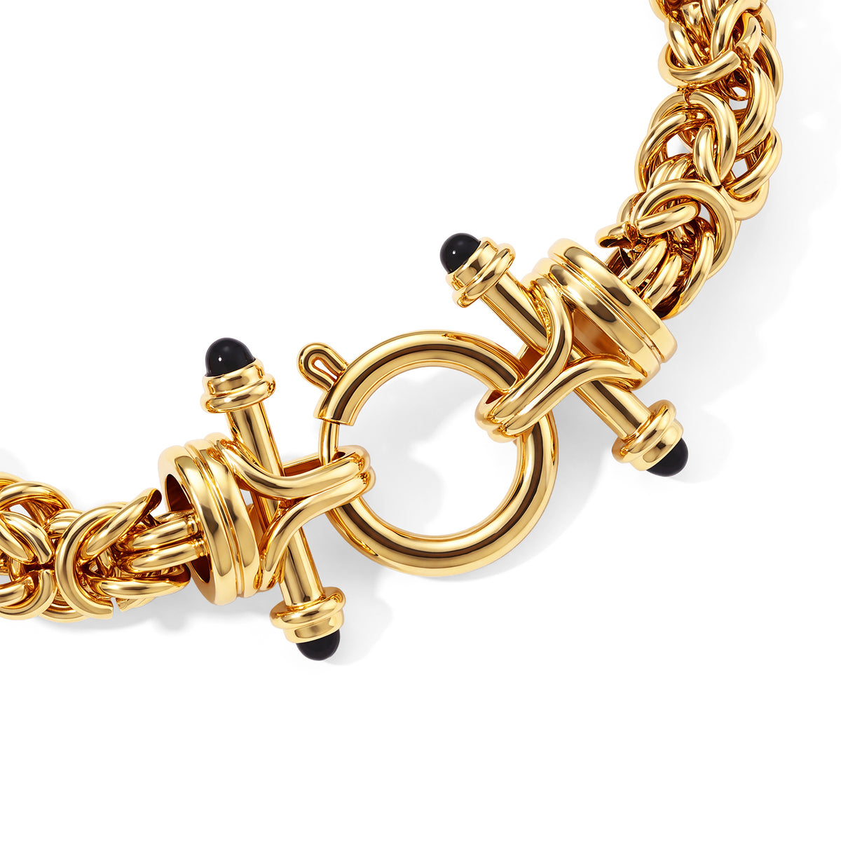 Black Onyx Nautical Rope Bracelet (Size - 8.5) 8782659 3